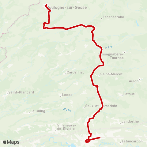 liO Boulogne-sur-Gesse - Saint-Gaudens map