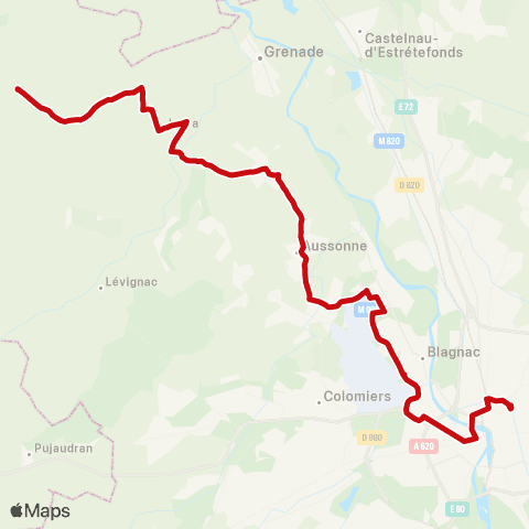 liO Launac - Larra - Merville - Toulouse map