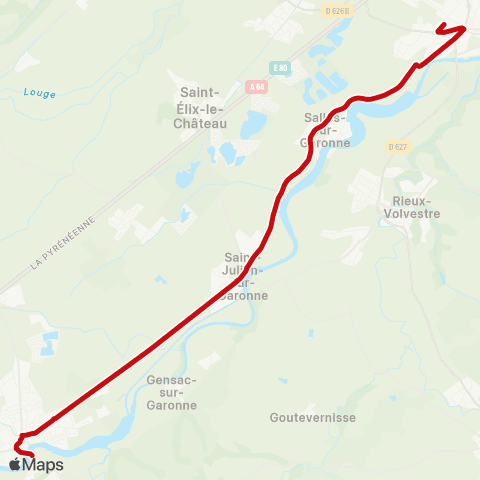 liO Cazeres - Saint-Julien - Carbonne SNCF map
