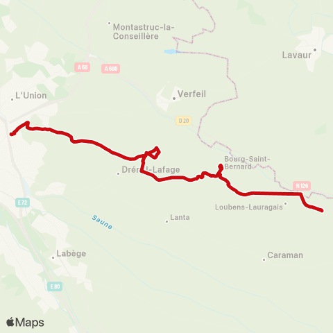 liO Le Faget - Balma (M) map