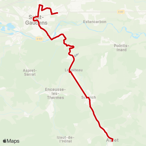 liO Moncaup - Aspet - Saint-Gaudens map