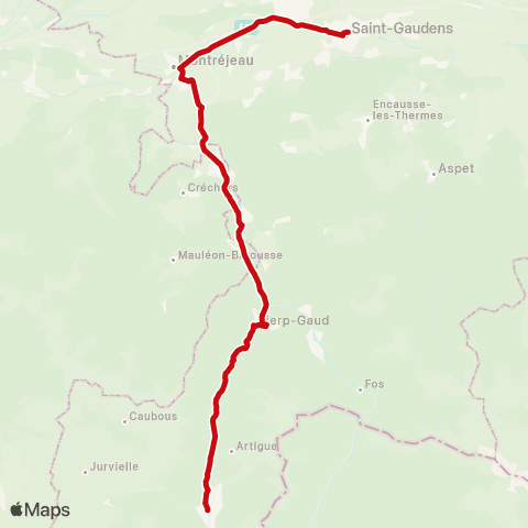 liO Luchon - Montrejeau - Saint-Gaudens map