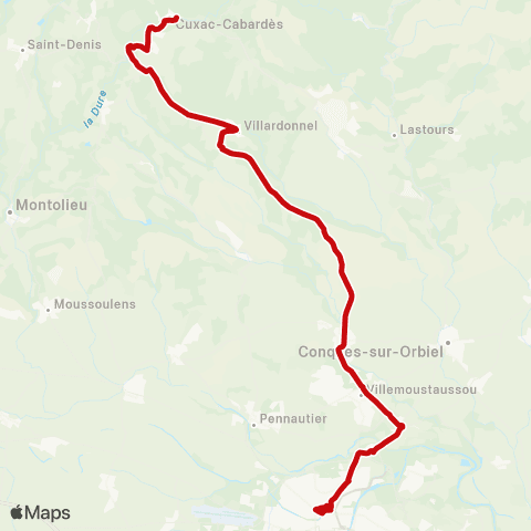 liO Cuxac Cabardes - Carcassonne map