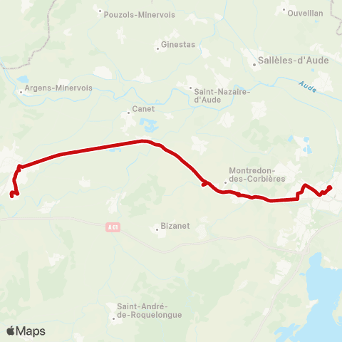 liO Narbonne - Lézignan-Corbieres map