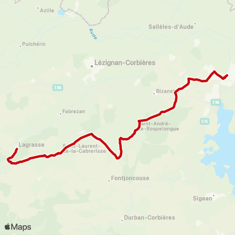 liO Lagrasse - Narbonne map