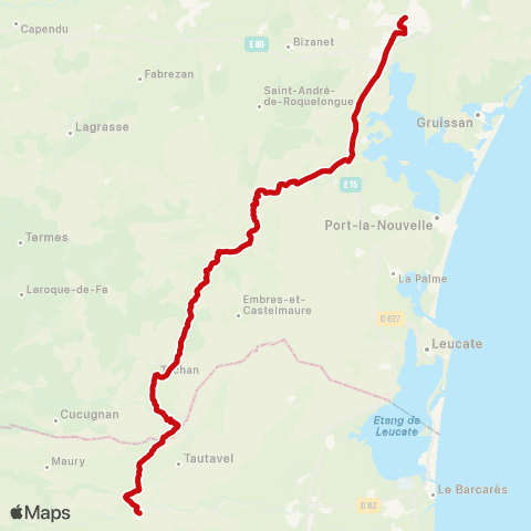 liO Estagel - Narbonne map