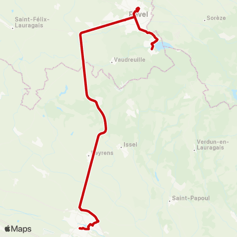 liO Revel - Castelnaudary map