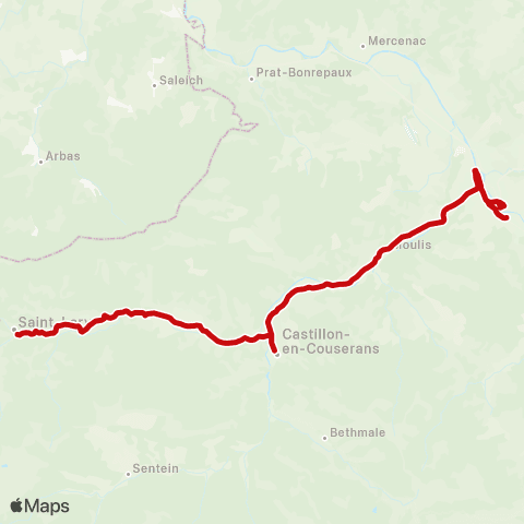 liO Saint Lary - Saint Girons map