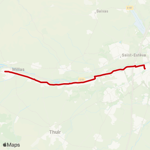 liO Millas - Perpignan map