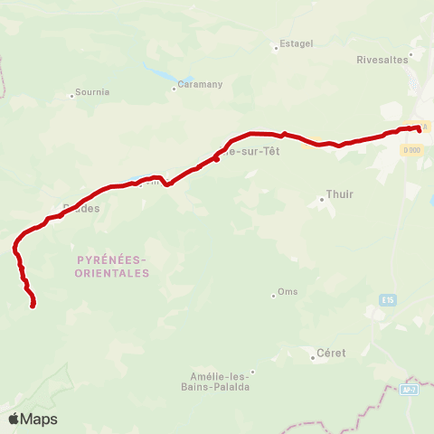 liO Vernet - Perpignan map