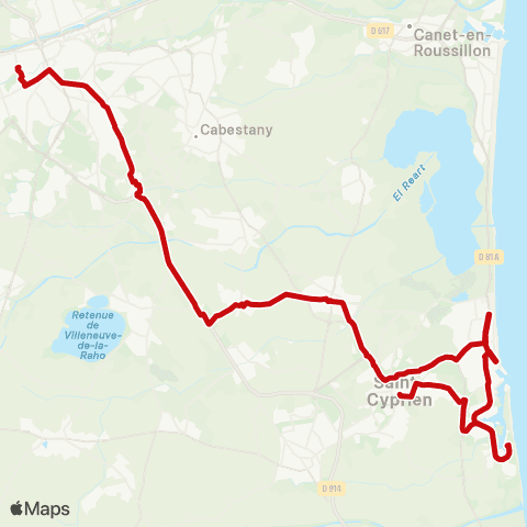 liO Saint Cyprien - Perpignan map