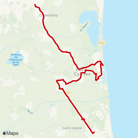 liO Cabestany - Argeles map