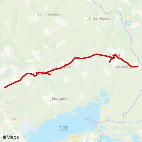 liO Castelnau le Lez-Lunel-Marsillargues map