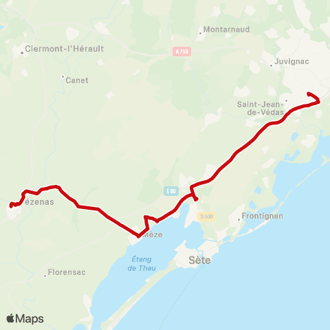 liO Montpellier - A9 - Pézenas map