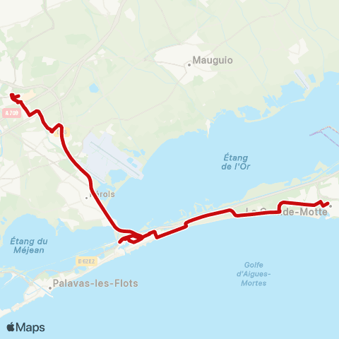 liO Montpellier-Grande Motte-Aigues Mortes map