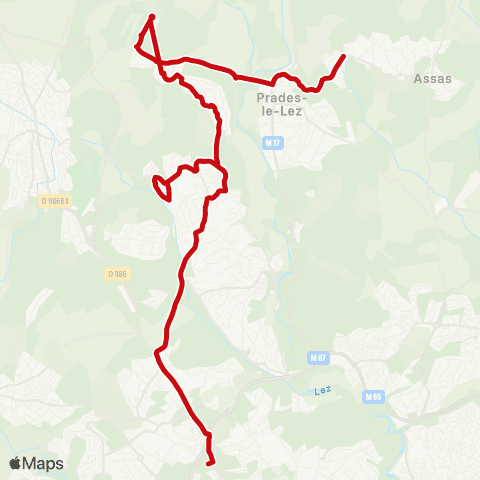 liO Montpellier-St Clément de R - St Vincent map