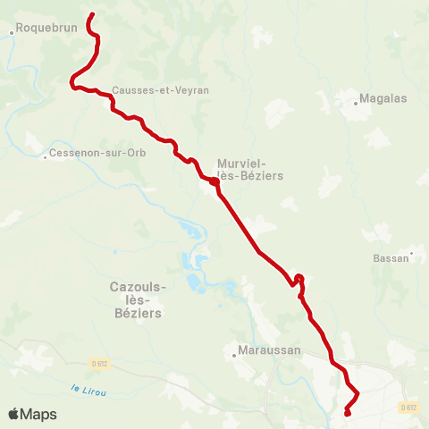 liO Béziers-Cornei-Murviel-Causse-St Nazaire map