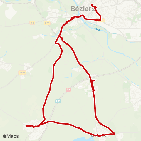 liO Béziers-Vendres map