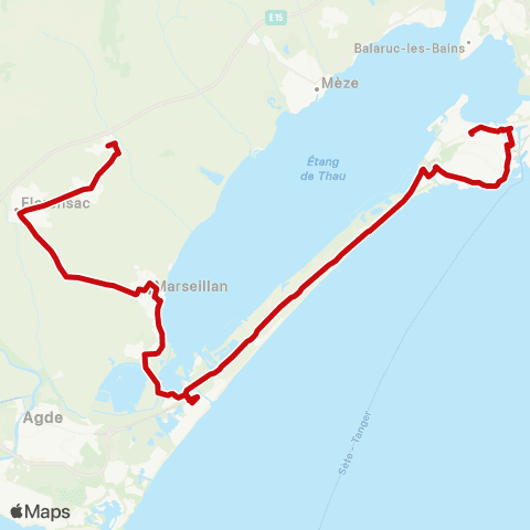 liO Pinet Pomerols Florensec Marseillan Sète map