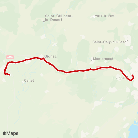 liO Montpellier - Gignac - Clermont l'Hlt map