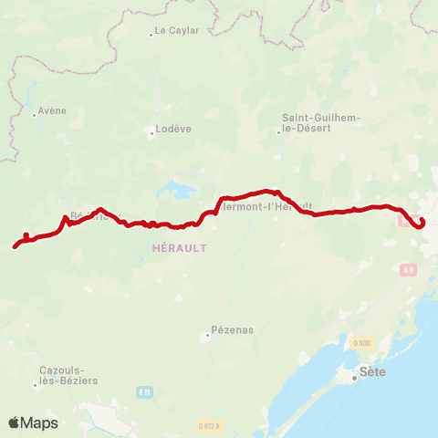 liO Montpellier - le Poujol sur Orb map