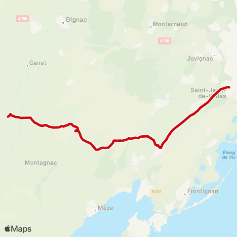 liO St Jean de Védas - Adissan map