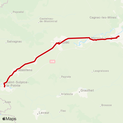 liO Albi - St Sulpice map