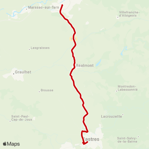 liO Albi - Castres map