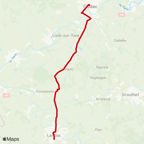 liO Gaillac - Lavaur map