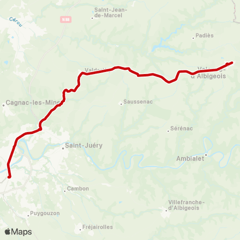 liO Albi - Valderies - Valence map