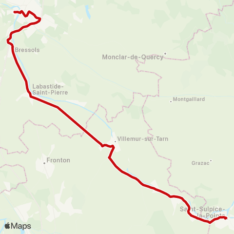 liO St Sulpice - Montauban map