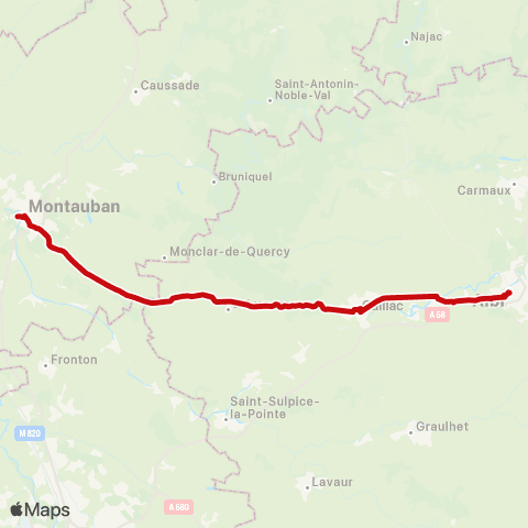 liO Albi - Montauban map