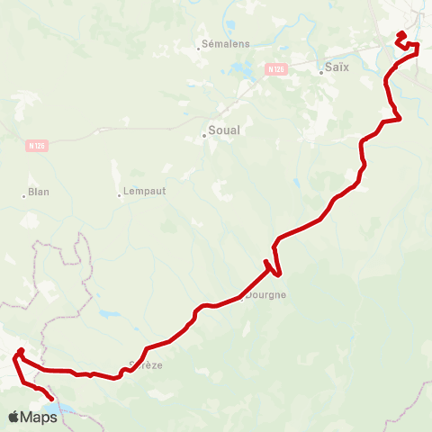 liO Castres - Revel map