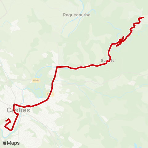 liO Castres - Lacrouzette map