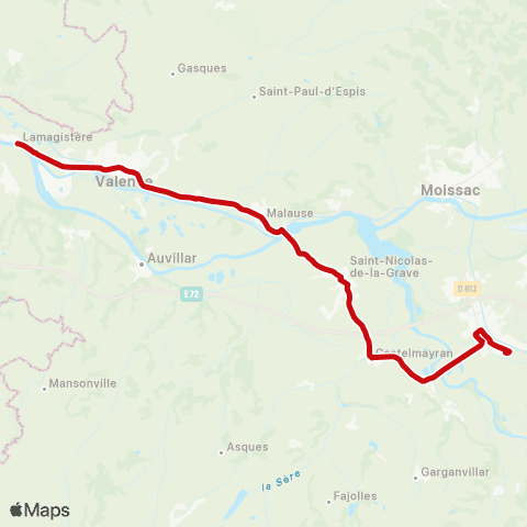 liO Lamagistere-Valence-Castel map