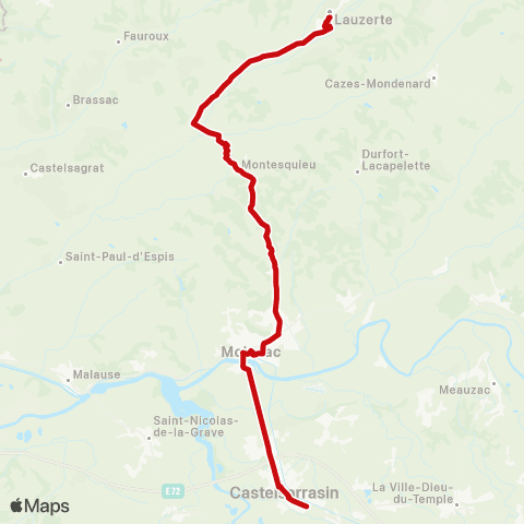 liO Lauzerte - Moissac - Castelsarrasin map