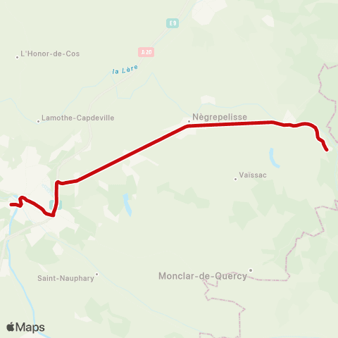 liO Bruniquel-Negrepelisse-Montauban map