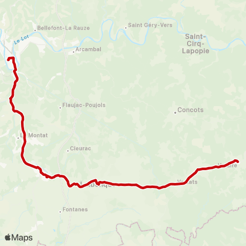 liO Lalbenque - Cahors map