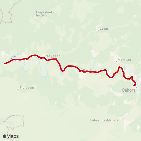 liO Vire-sur-Lot - Luzech - Cahors map