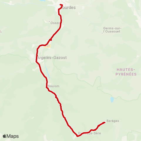 liO Lourdes - Vallées map