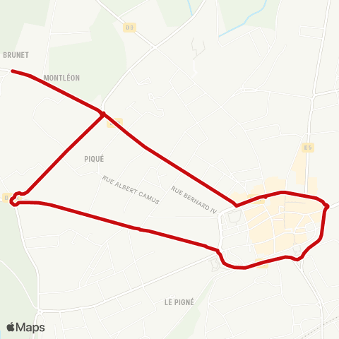 liO Movigo Ligne B map