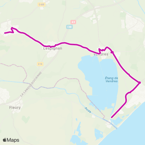 liO Nissan - Lespignan - Vendres - les Plages map