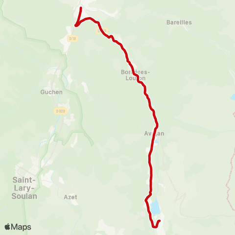 liO Navette Hivernale Arreau <> Loudenvielle map