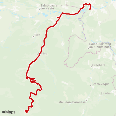 liO Navette Hivernale Station de Nistos map