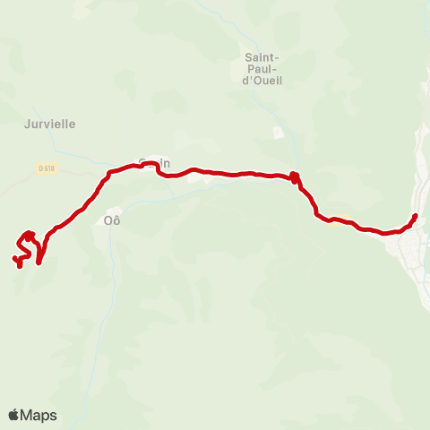 liO Navette Luchon - Peyragudes (Versan Agudes) map