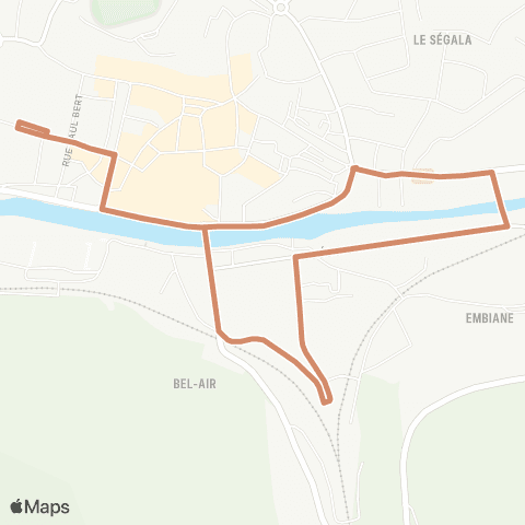 Le Bus Gare SNCF - Pont du Pin / Centre-ville map