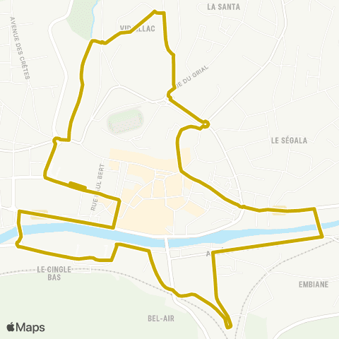 Le Bus Navette Centre-ville map