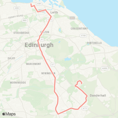 Lothian Buses Newhaven - Royal Infirmary map