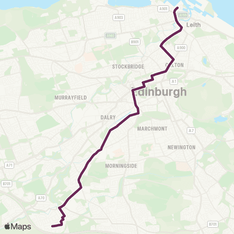 Lothian Buses Ocean Terminal - Bonaly map