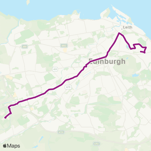 Lothian Buses Heriot-Watt Uni - Restalrig map